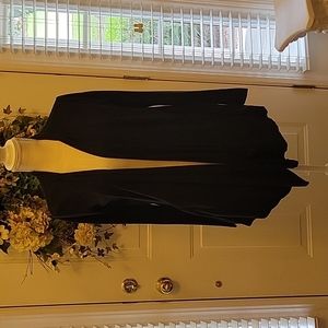 New York & Co black long open front cardigan drape front 2 pockets Large…EUC